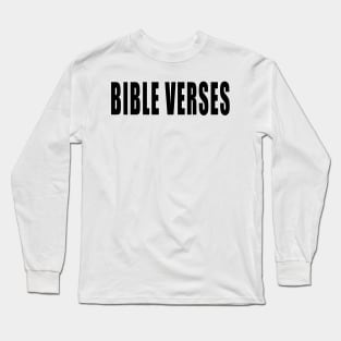 BIBLE VERSES Text Typography Long Sleeve T-Shirt